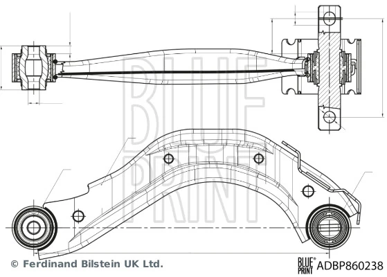 Control/Trailing Arm, wheel suspension